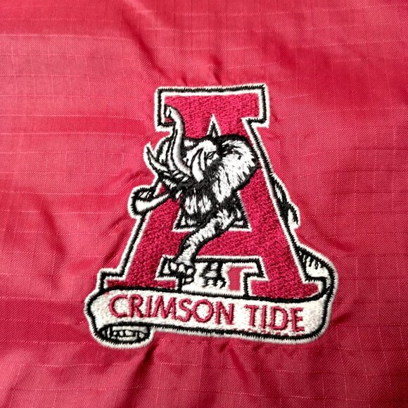 Vintage University Of Alabama Crimson Tide Jacket Men Large Red Thermal Rip Stop - Picture 11 of 16
